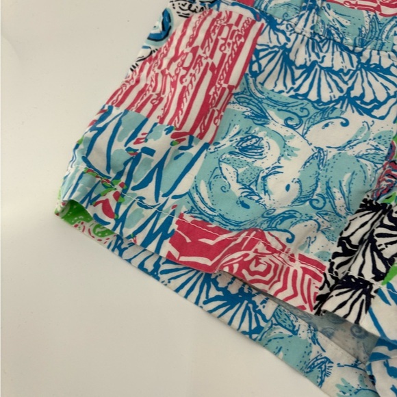 Lilly Pulitzer Walsh short summer remix patch cotton 3 inch inseam shorts size 0 - Picture 5 of 15